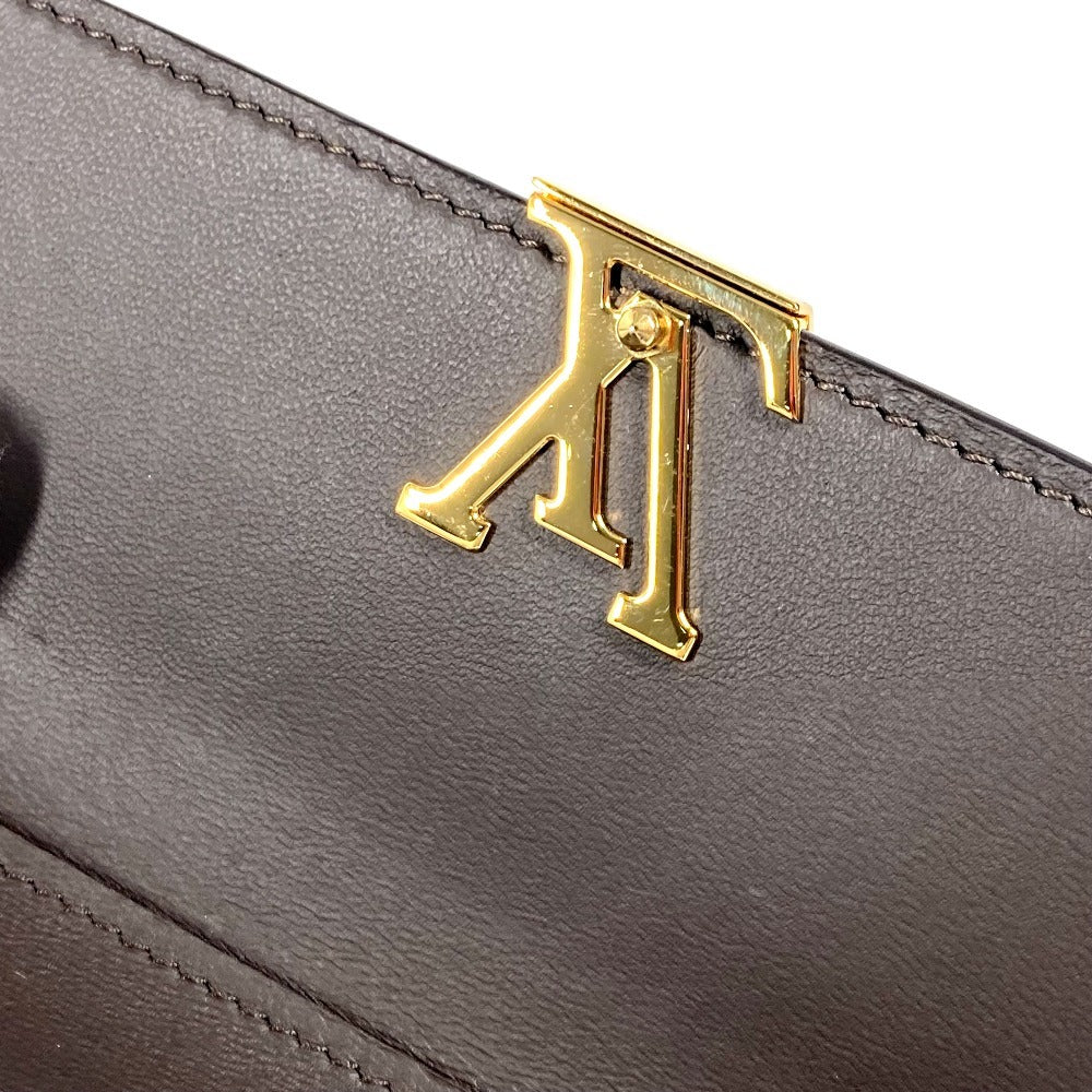 LOUIS VUITTON Trifold wallet M62159 Taurillon Clemence Leather beige Portefeuille Compact Women Used Authentic