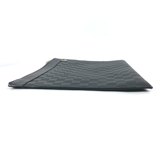 LOUIS VUITTON Clutch bag N60112 Damier Anfini Leather black Damier Anfini Pochette Discovery