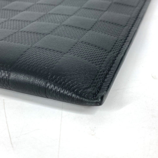 LOUIS VUITTON Clutch bag N60112 Damier Anfini Leather black Damier Anfini Pochette Discovery