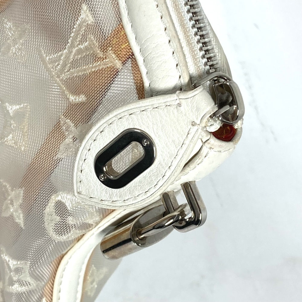 LOUIS VUITTON Handbag M40699 Nylon / leather white Transparent Monogram Lockit