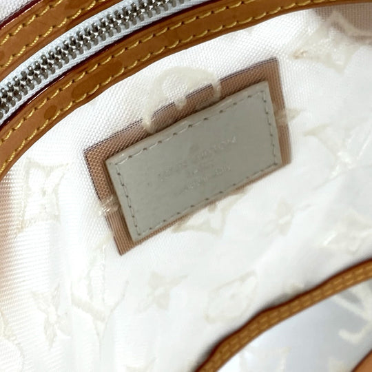 LOUIS VUITTON Handbag M40699 Nylon / leather white Transparent Monogram Lockit