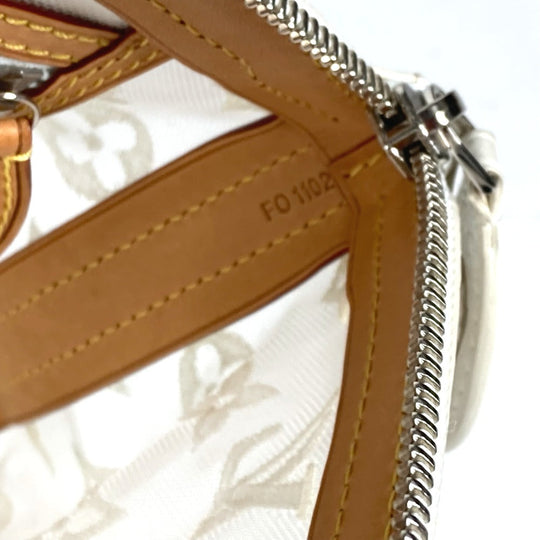 LOUIS VUITTON Handbag M40699 Nylon / leather white Transparent Monogram Lockit