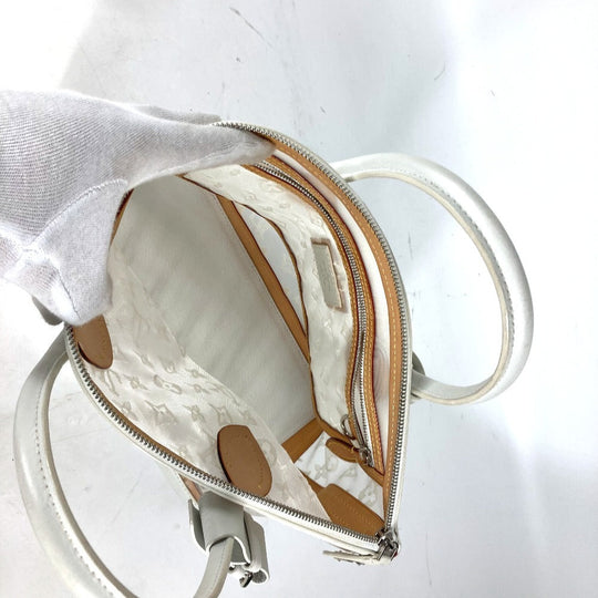 LOUIS VUITTON Handbag M40699 Nylon / leather white Transparent Monogram Lockit