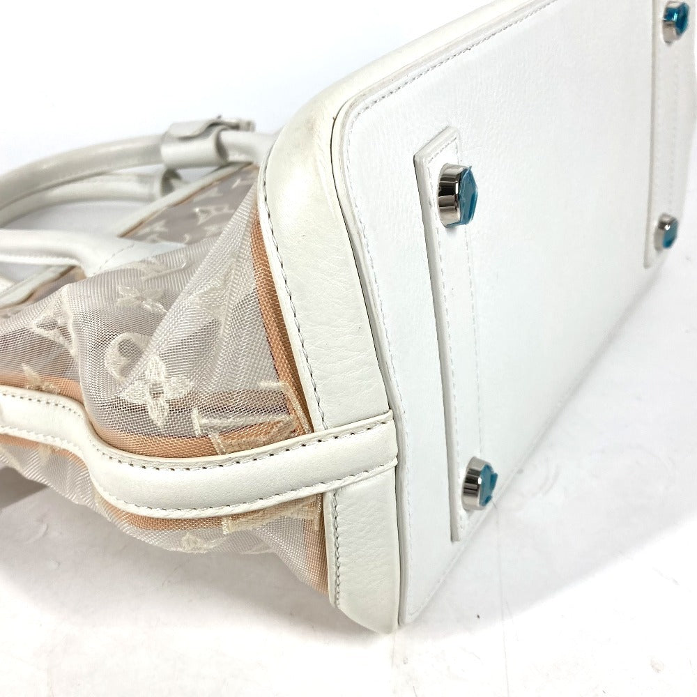 LOUIS VUITTON Handbag M40699 Nylon / leather white Transparent Monogram Lockit