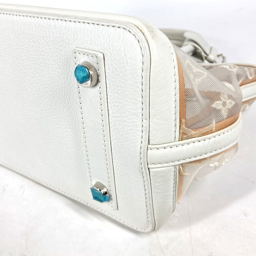 LOUIS VUITTON Handbag M40699 Nylon / leather white Transparent Monogram Lockit