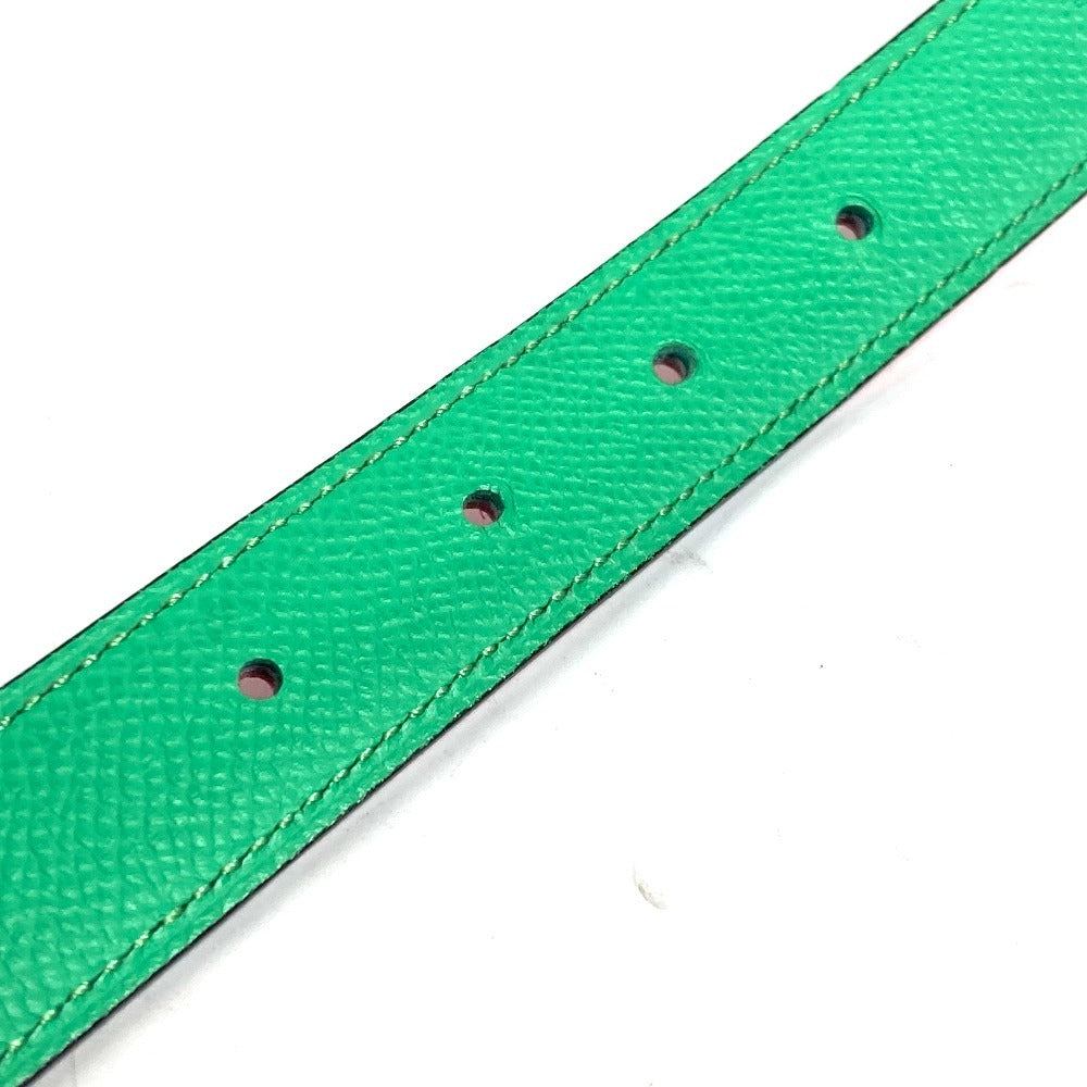 HERMES belt Epsom, Swift Pink x green Constance reversible H belt Women 75 Used Authentic