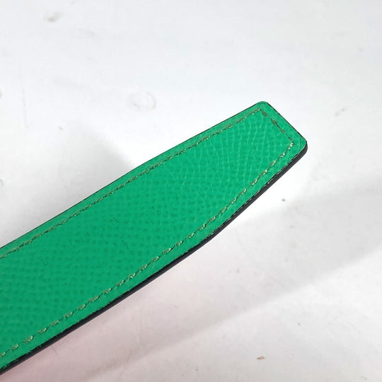 HERMES belt Epsom, Swift Pink x green Constance reversible H belt Women 75 Used Authentic