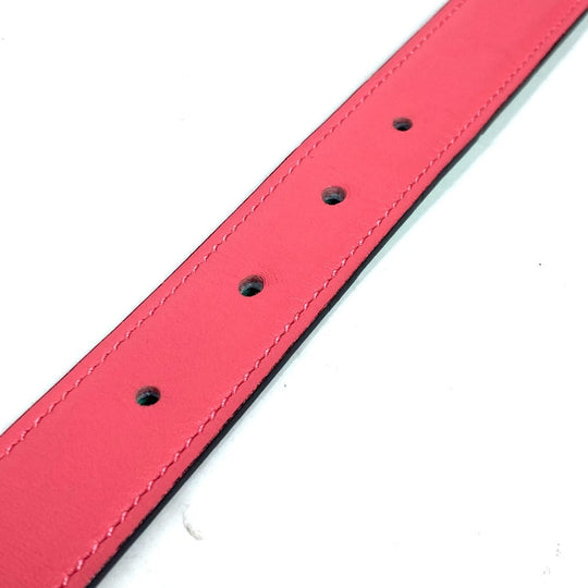 HERMES belt Epsom, Swift Pink x green Constance reversible H belt Women 75 Used Authentic