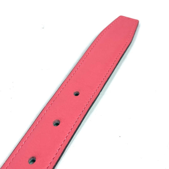 HERMES belt Epsom, Swift Pink x green Constance reversible H belt Women 75 Used Authentic