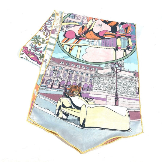 HERMES scarf silk multicolor LE PREMIER CHANT WOW Women Used Authentic