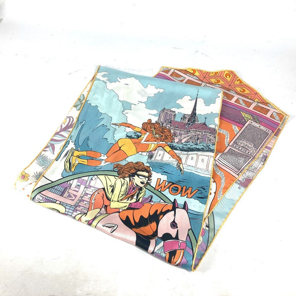 HERMES scarf silk multicolor LE PREMIER CHANT WOW Women Used Authentic