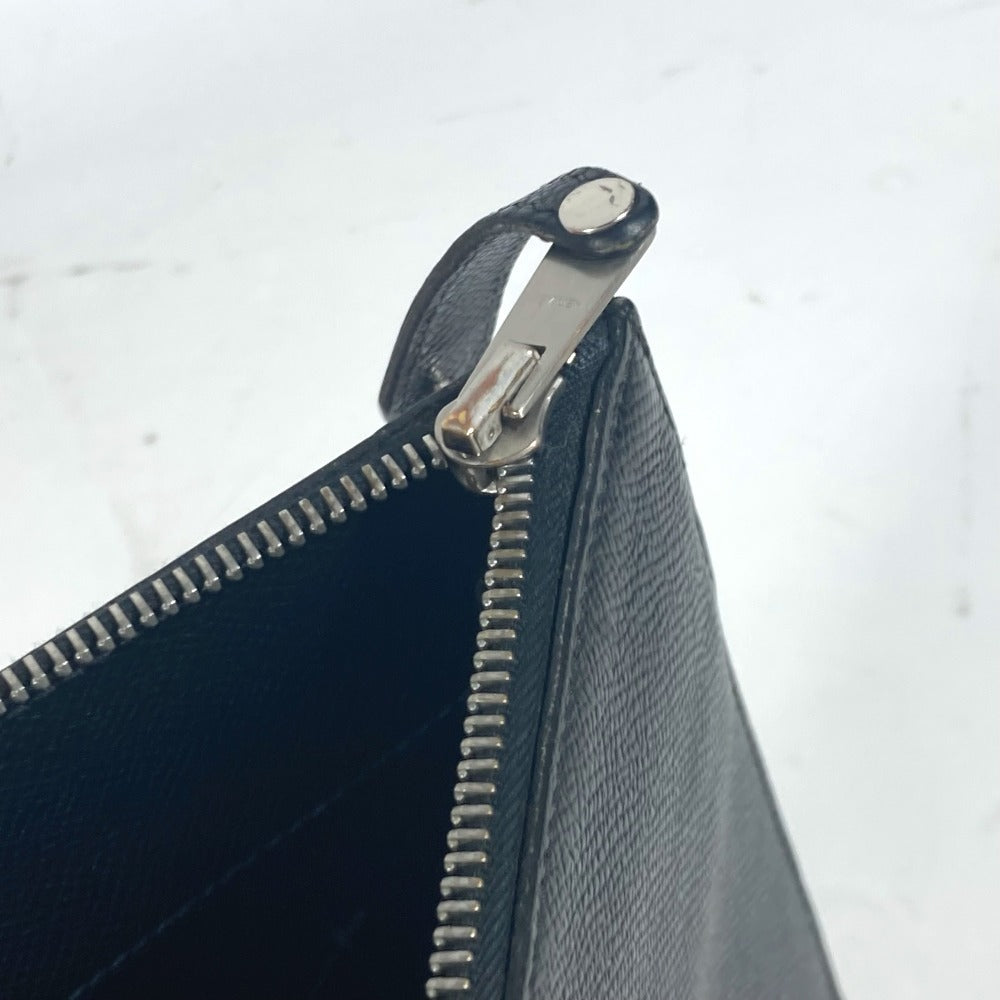 HERMES Clutch bag Epsom black logo City Hall business bag PM unisex(Unisex) Used Authentic