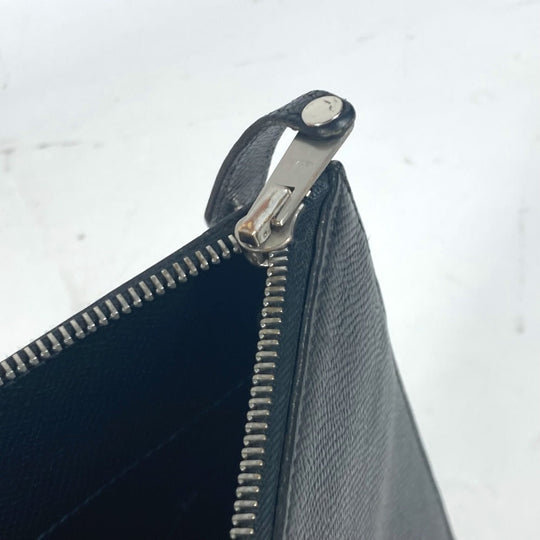 HERMES Clutch bag Epsom black logo City Hall business bag PM unisex(Unisex) Used Authentic