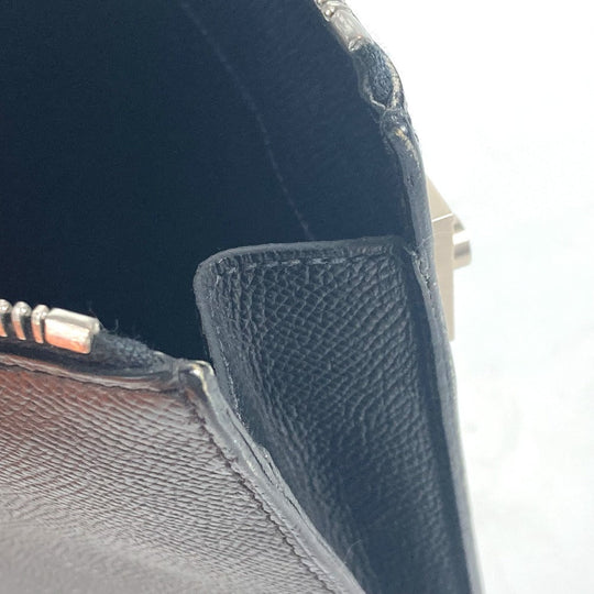 HERMES Clutch bag Epsom black logo City Hall business bag PM unisex(Unisex) Used Authentic