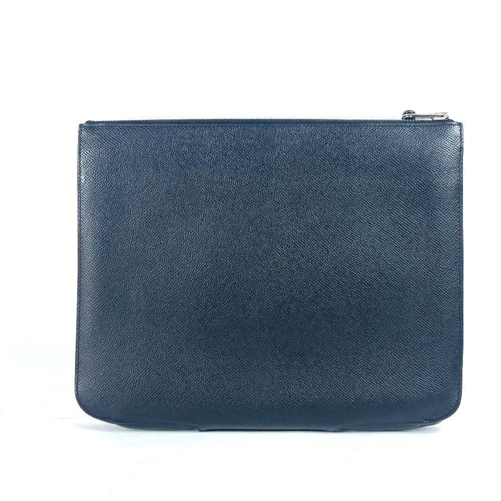 HERMES Clutch bag Epsom black logo City Hall business bag PM unisex(Unisex) Used Authentic