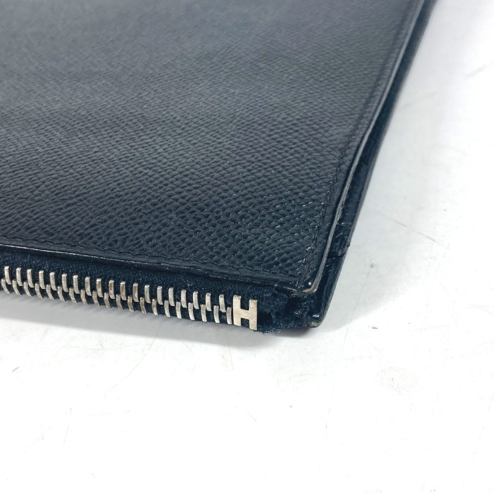 HERMES Clutch bag Epsom black logo City Hall business bag PM unisex(Unisex) Used Authentic