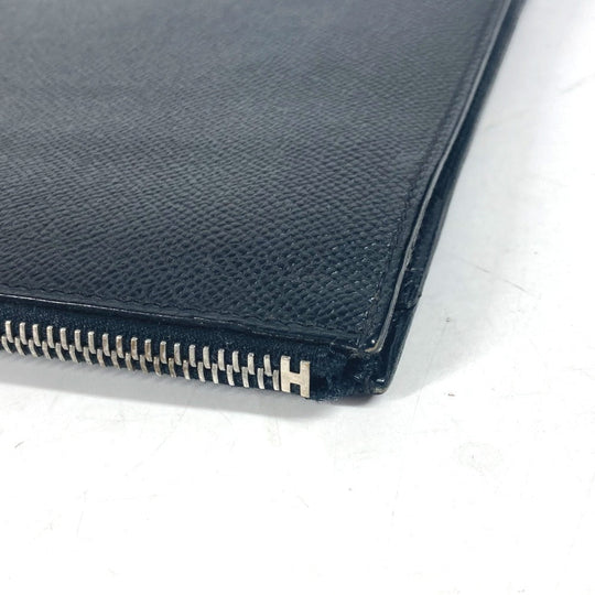 HERMES Clutch bag Epsom black logo City Hall business bag PM unisex(Unisex) Used Authentic