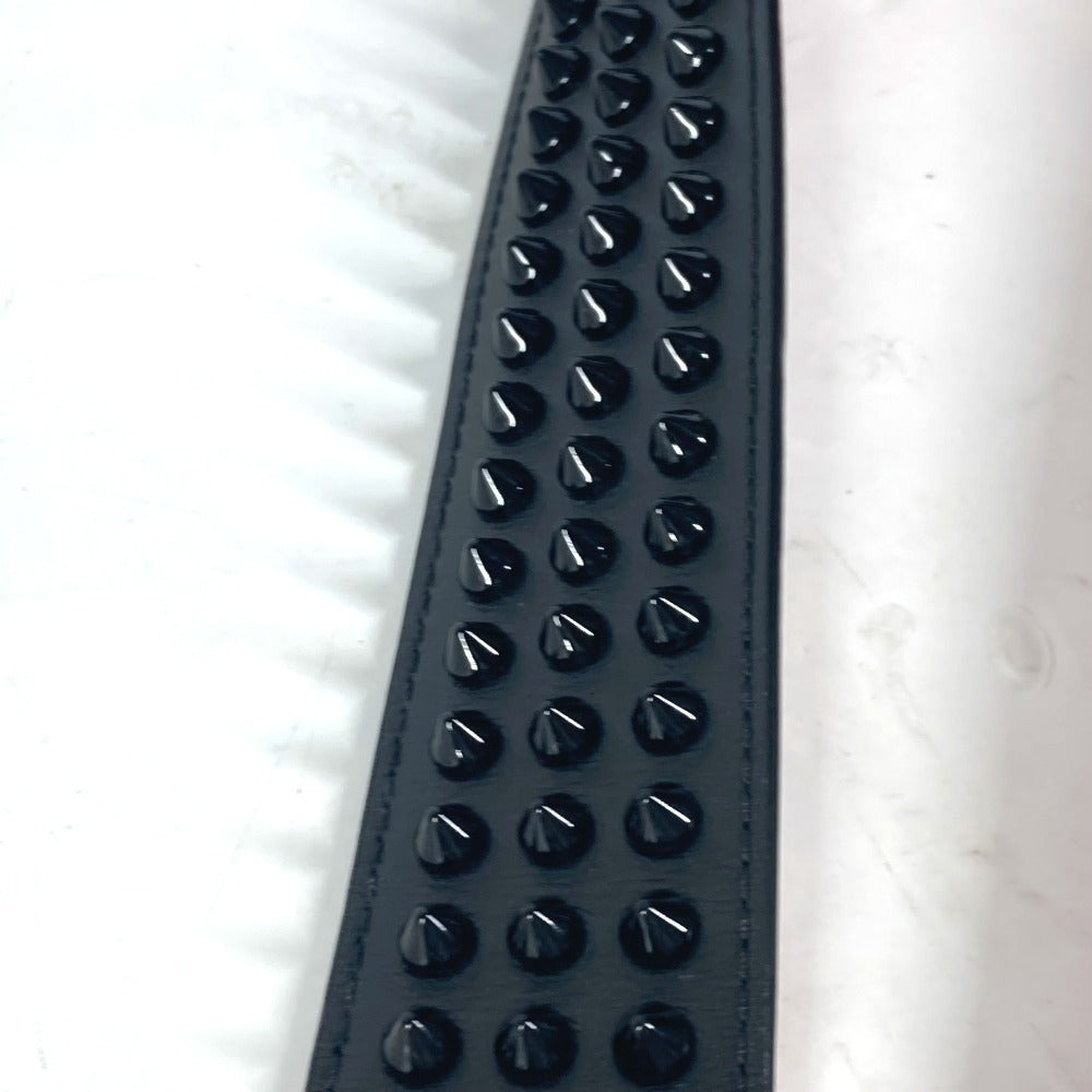 Christian Louboutin belt leather black Studs logo unisex(Unisex) Used Authentic