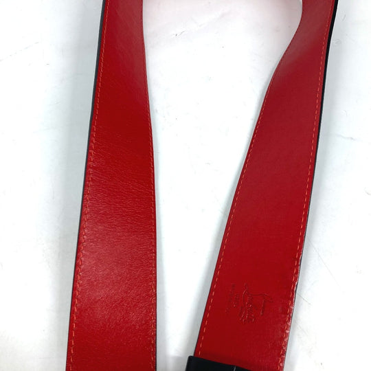Christian Louboutin belt leather black Studs logo unisex(Unisex) Used Authentic