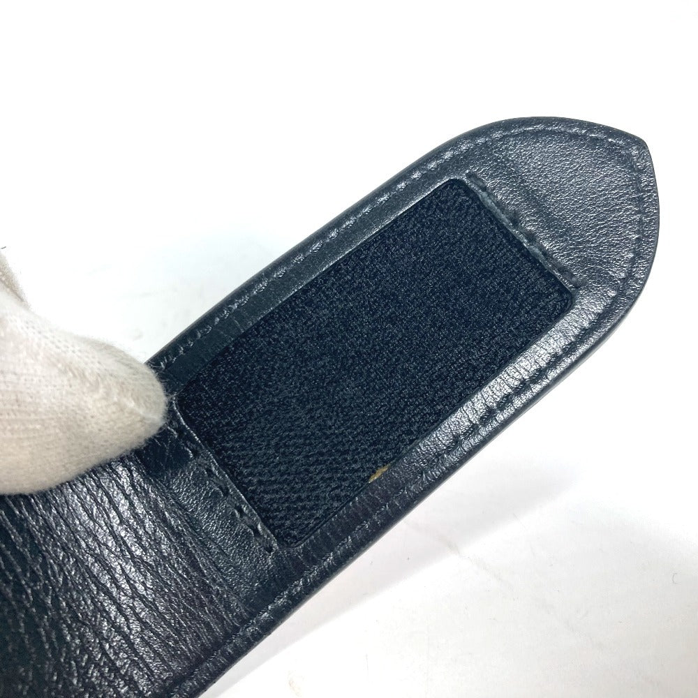 Christian Louboutin belt leather black Studs logo unisex(Unisex) Used Authentic