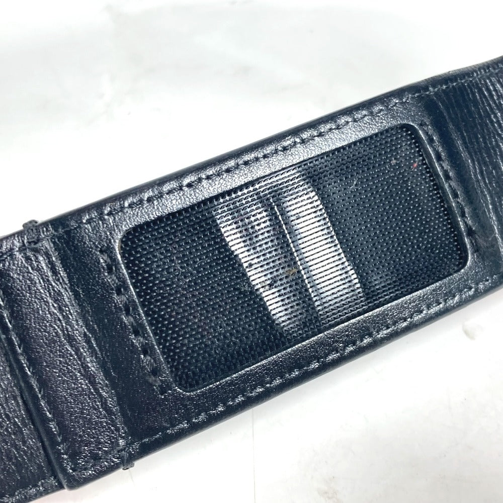 Christian Louboutin belt leather black Studs logo unisex(Unisex) Used Authentic
