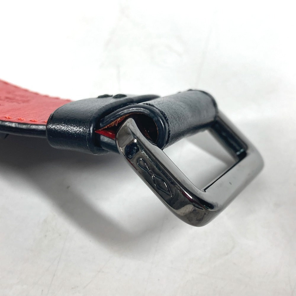Christian Louboutin belt leather black Studs logo unisex(Unisex) Used Authentic