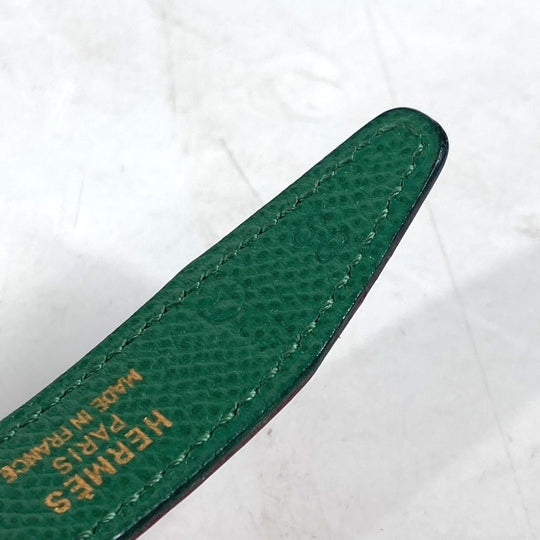 HERMES belt leather Red x green By color H belt Women 60 Used Authentic