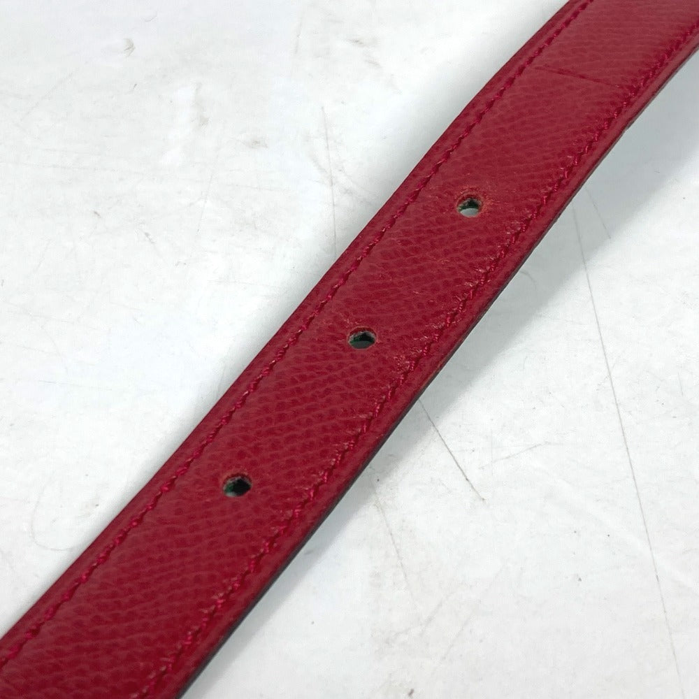 HERMES belt leather Red x green By color H belt Women 60 Used Authentic