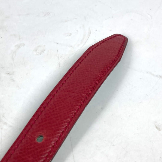 HERMES belt leather Red x green By color H belt Women 60 Used Authentic