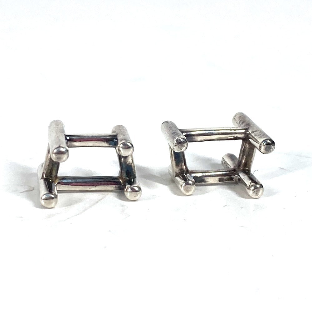 HERMES cuffs AG925 Silver H logo unisex(Unisex) Used Authentic
