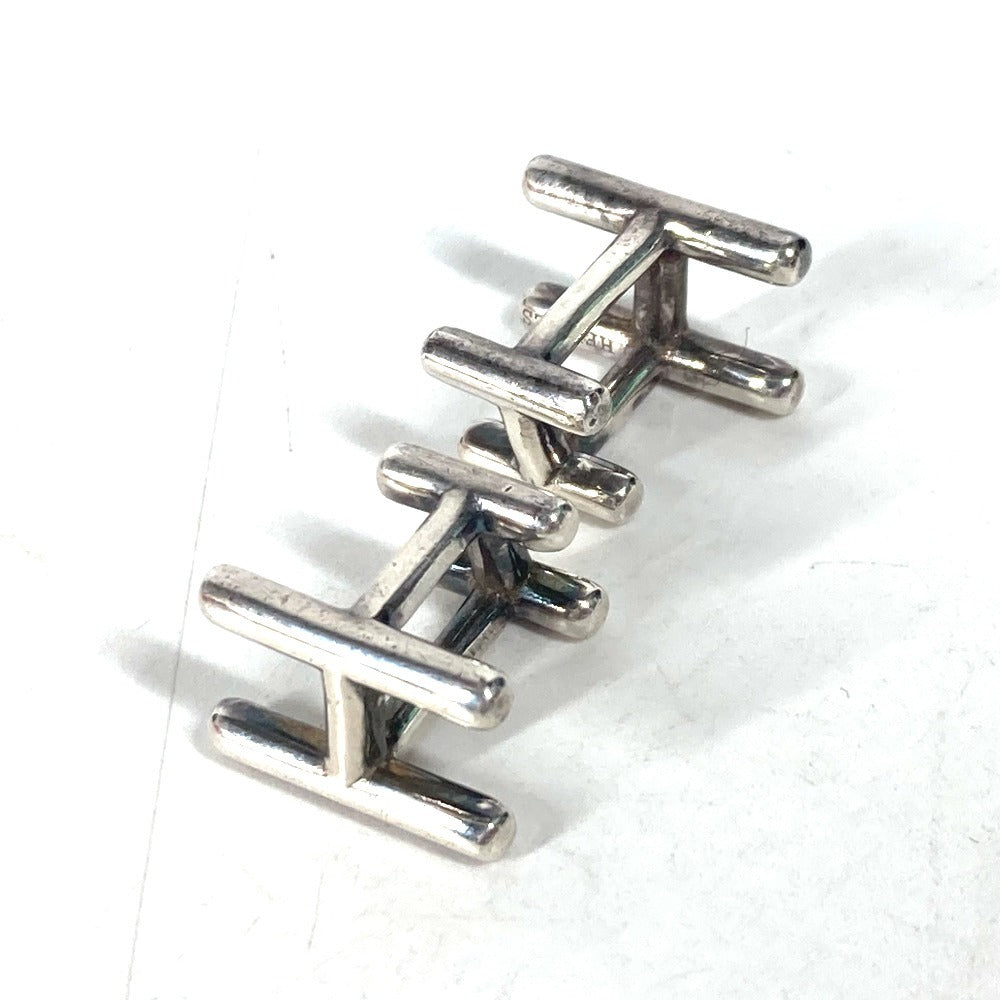 HERMES cuffs AG925 Silver H logo unisex(Unisex) Used Authentic