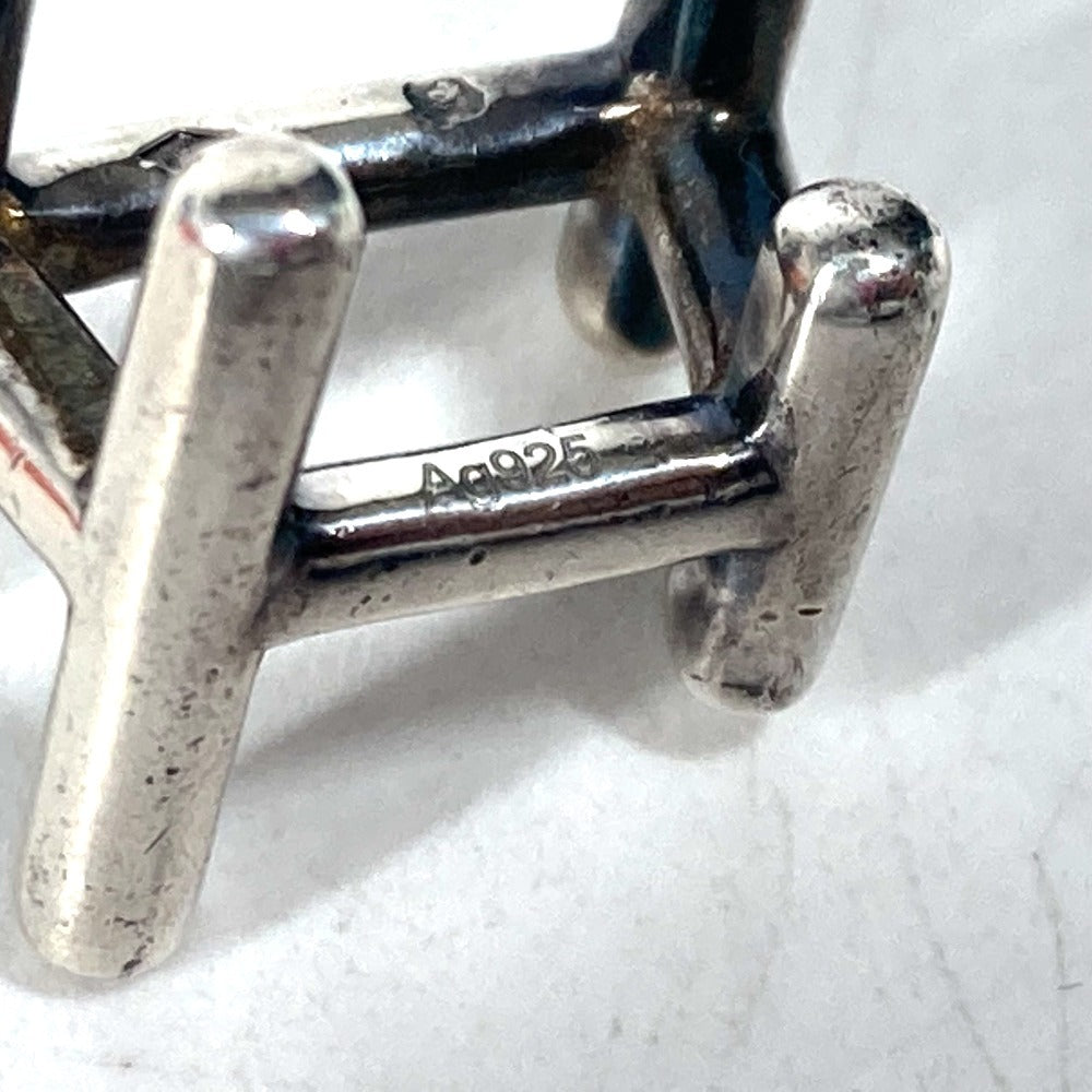 HERMES cuffs AG925 Silver H logo unisex(Unisex) Used Authentic
