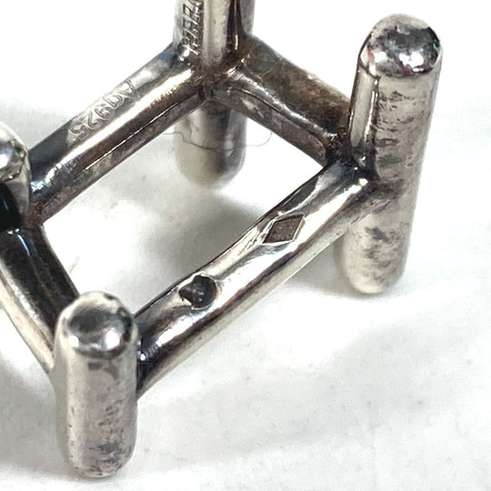 HERMES cuffs AG925 Silver H logo unisex(Unisex) Used Authentic