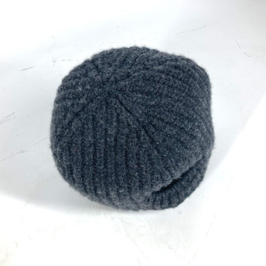 FENDI Knit hat FXQ959 wool gray Logo with pocket unisex(Unisex) Used Authentic