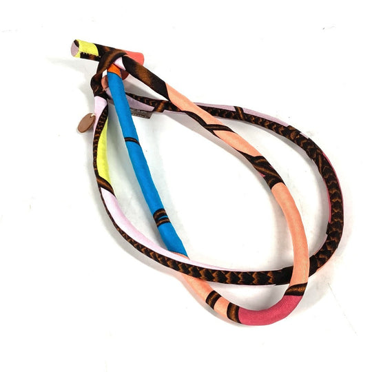 HERMES Necklace silk multicolor choker Petit h petit ash Women Used Authentic