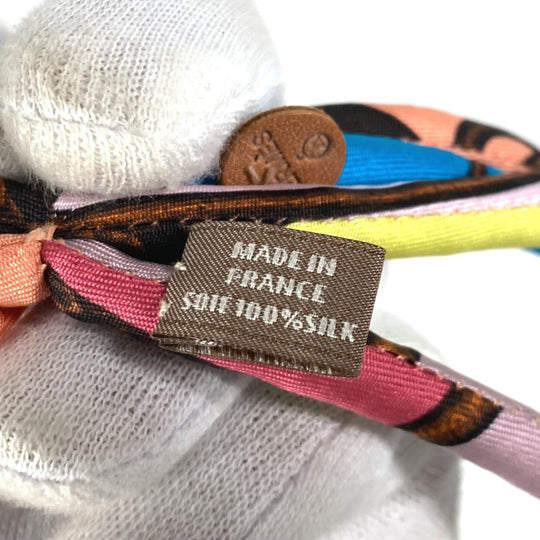 HERMES Necklace silk multicolor choker Petit h petit ash Women Used Authentic