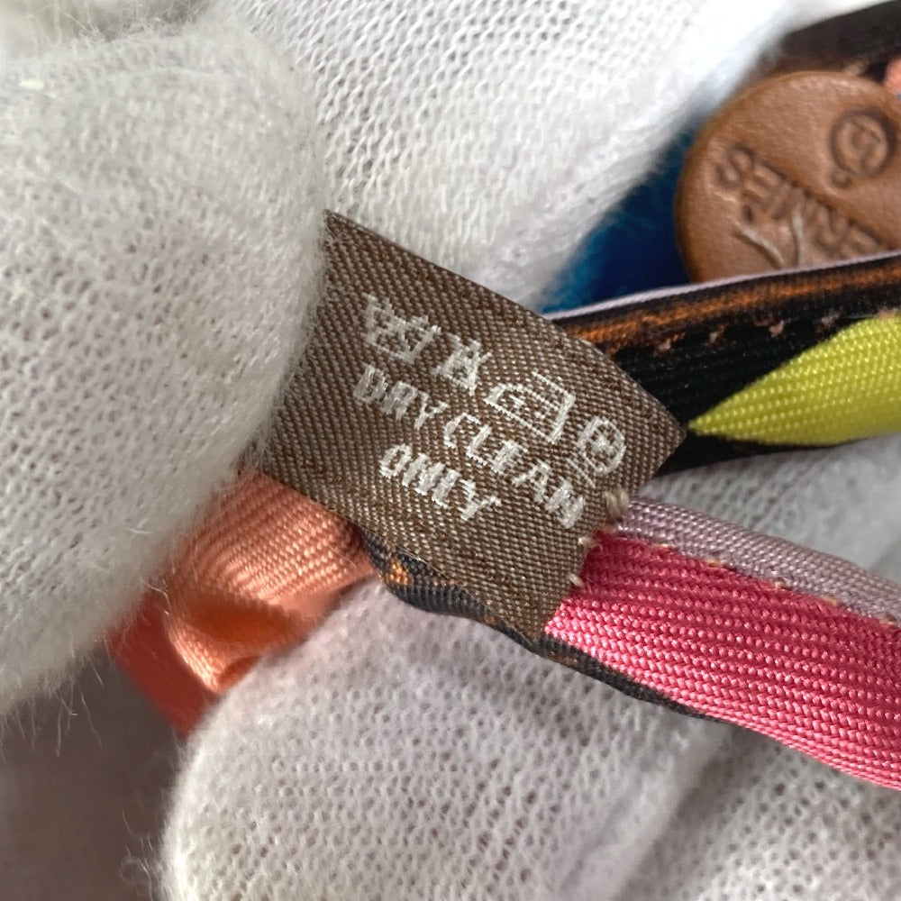 HERMES Necklace silk multicolor choker Petit h petit ash Women Used Authentic