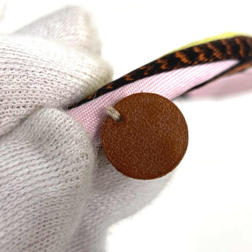 HERMES Necklace silk multicolor choker Petit h petit ash Women Used Authentic