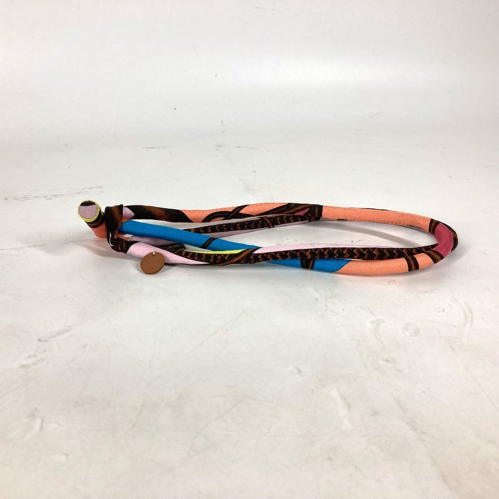 HERMES Necklace silk multicolor choker Petit h petit ash Women Used Authentic