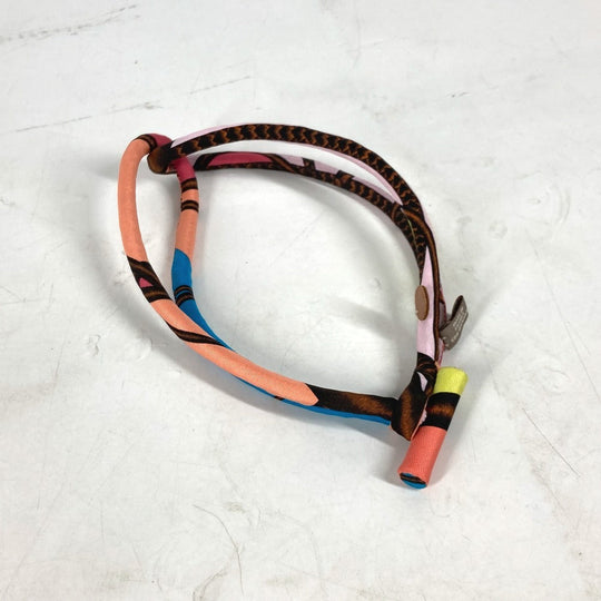 HERMES Necklace silk multicolor choker Petit h petit ash Women Used Authentic