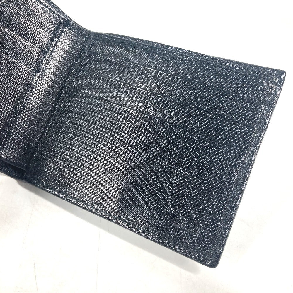 GUCCI Folded wallet 486430 Coated canvas black G logo unisex(Unisex) Used Authentic