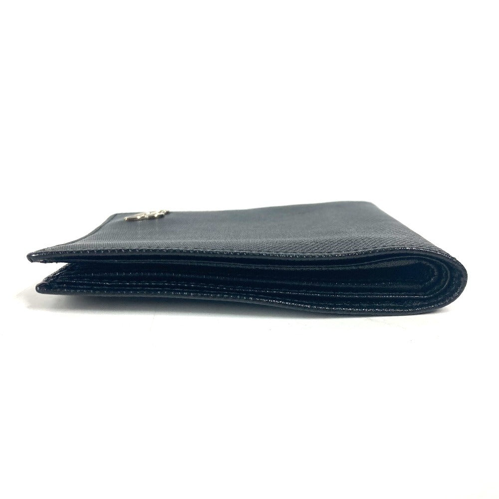 GUCCI Folded wallet 486430 Coated canvas black G logo unisex(Unisex) Used Authentic