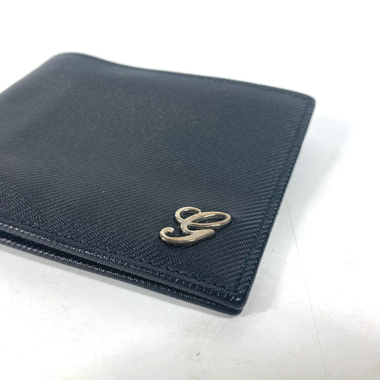GUCCI Folded wallet 486430 Coated canvas black G logo unisex(Unisex) Used Authentic
