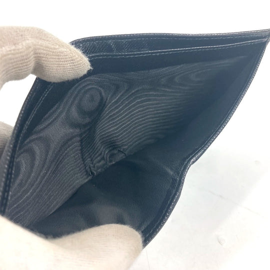 GUCCI Folded wallet 486430 Coated canvas black G logo unisex(Unisex) Used Authentic