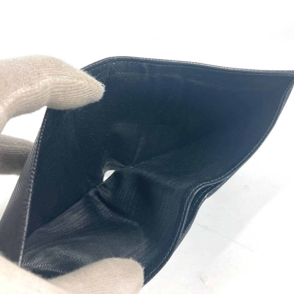 GUCCI Folded wallet 486430 Coated canvas black G logo unisex(Unisex) Used Authentic