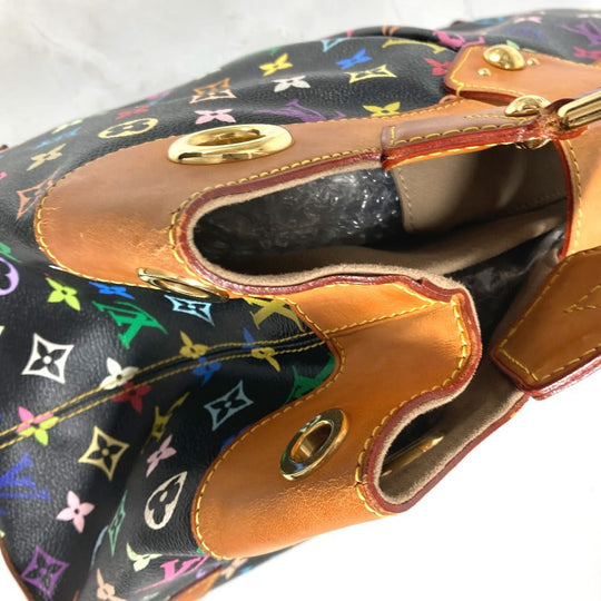 LOUIS VUITTON Shoulder Bag M40124 Monogram multicolor canvas black Monogram multicolor Ursula Women Used Authentic