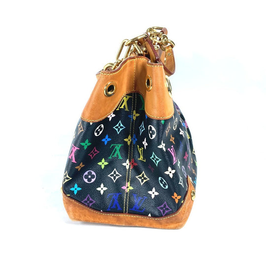 LOUIS VUITTON Shoulder Bag M40124 Monogram multicolor canvas black Monogram multicolor Ursula Women Used Authentic