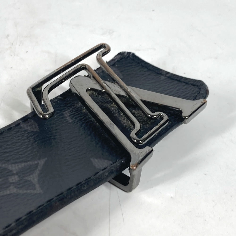 LOUIS VUITTON belt M0252V Monogram Eclipse Canvas black Monogram Eclipse Belt - LV Line 40MM Reversible mens 85 Used Authentic