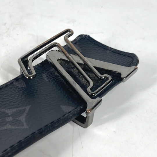 LOUIS VUITTON belt M0252V Monogram Eclipse Canvas black Monogram Eclipse Belt - LV Line 40MM Reversible mens 85 Used Authentic