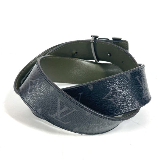 LOUIS VUITTON belt M0252V Monogram Eclipse Canvas black Monogram Eclipse Belt - LV Line 40MM Reversible mens 85 Used Authentic